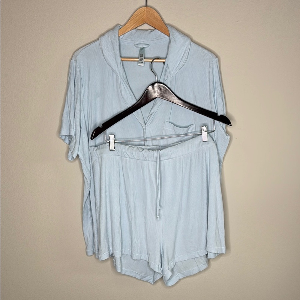 SKIMS Light Blue Pajama Set